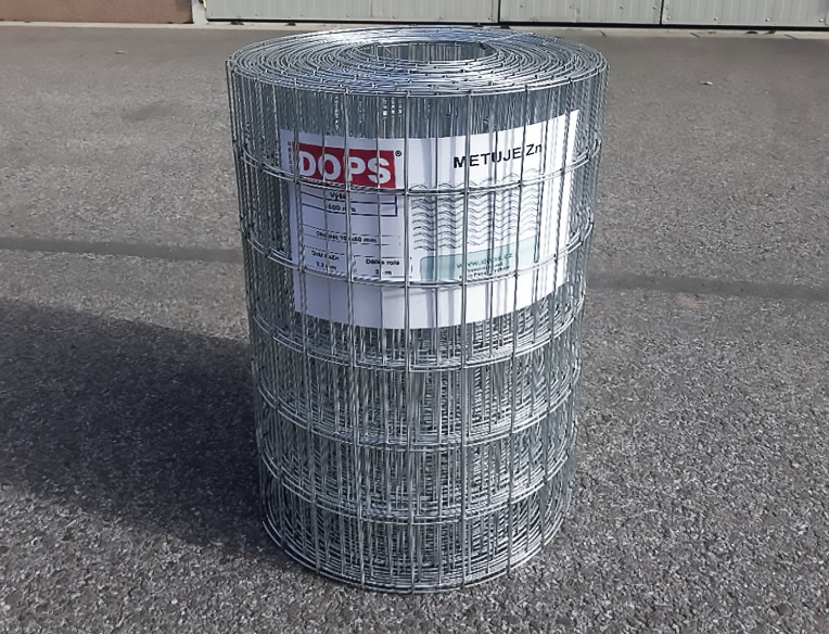 Geschweißtes verzinktes Netz Metuje - verzinkt - Höhe 60 cm, Masche 100*50 mm, Rolle 25 m