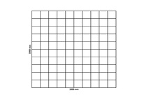 Gabionennetz 1000x1000 mm, Maschenweite 100x100 mm