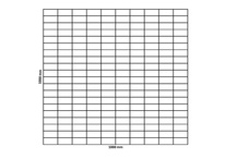 Gabionennetz 1000x1000 mm, Maschenweite 100x50 mm