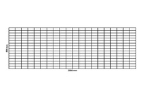 Gabionennetz 2000x800 mm, Maschenweite 100x50 mm