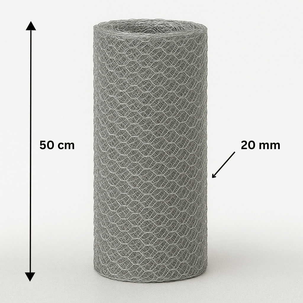 Sechseckige verzinkte Masche 20/0,7/500/10m