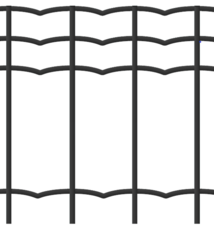 Geschweißtes kunststoffbeschichtetes Netz Metuje - anthrazit - Höhe 180 cm, Masche 100*50 mm, Rolle 25 m